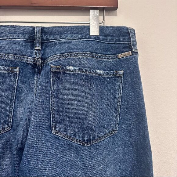 KanCan Veda Straight Leg Cropped Boyfriend Jeans Destroyed All Cotton 13/30 - Picture 7 of 9